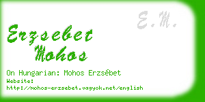 erzsebet mohos business card